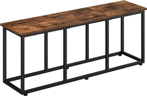 Vista 9 de HOOBRO Banco de comedor, banco de mesa de comedor de 47.2 pulgadas, banco de cocina de estilo industrial, marco de acero, fácil de montar