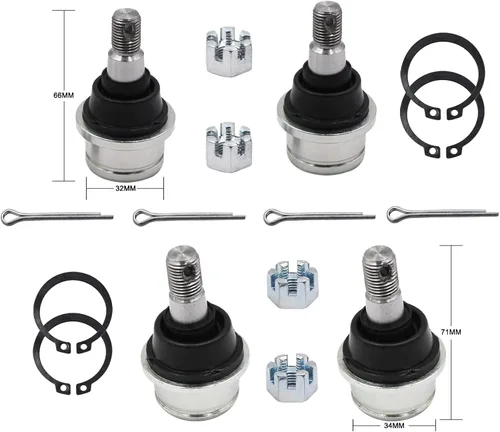 Vista 2 de Kit de rótula para Honda Rancher 350 TRX350TM 420 TRX420FE 400 superior inferior - Reemplaza 51375-HP5-601 51355-HP5-601 - Juego de 4