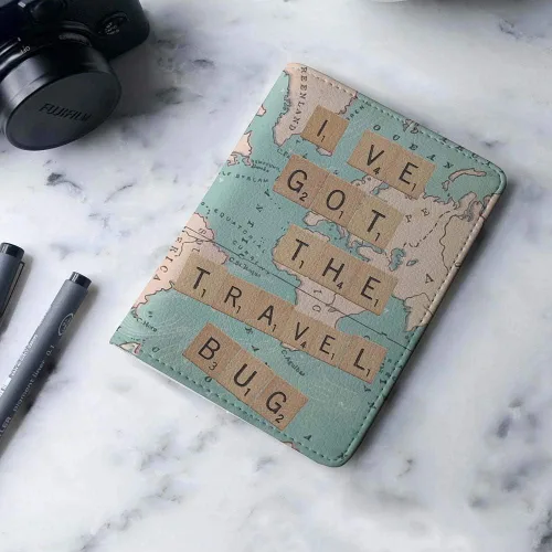 Vista 5 de Handmade Curious Wanderlust Collection Funda de pasaporte personalizada estampada con tinta de la mejor calidad impresión personalizada gratuita