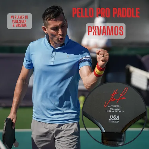 Vista 9 de PELLO PXVamos - Paleta de pickleball de fibra de carbono cruda Aprobado por USAPA Toray 700 fibra de carbono Núcleo de panal de polipropileno