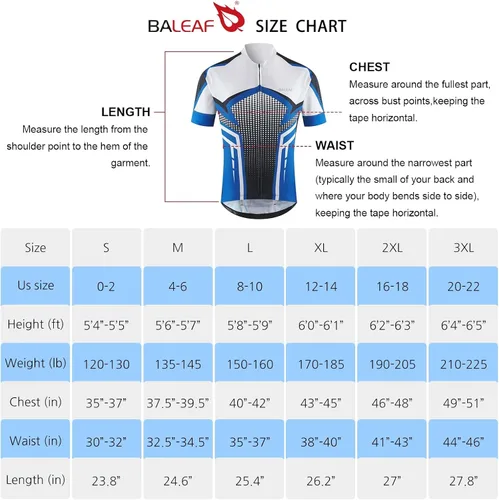Vista 7 de BALEAF Mens Cycling Jersey Short Sleeve Bike Shirts 4 Pockets Road Biking Tops Full Zip Clothing MTB Breathable UPF 50