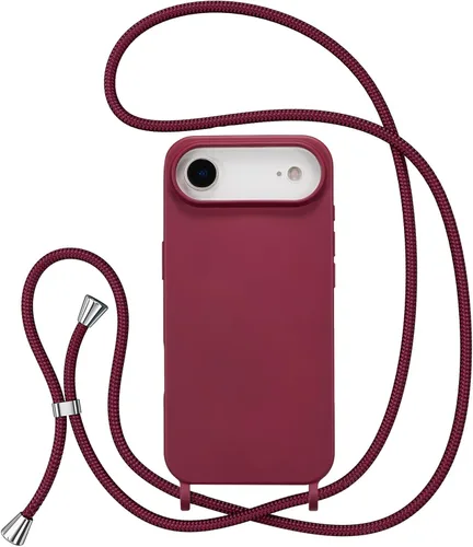 Vista 63 de ZTOFERA Funda para iPhone Air con correa, funda cruzada para teléfono con cordón ajustable para el cuello en los hombros, silicona suave a prueba
