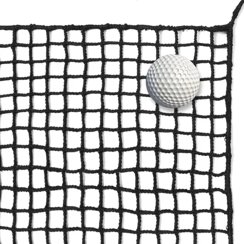 Vista 8 de Red de valla de práctica de golf de poliéster negro, red de barrera de pelota de golf resistente, red de sena de golf portátil para interiores
