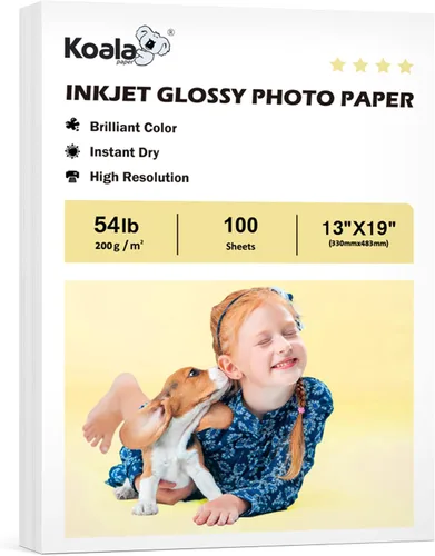 Vista 12 de Papel Fotográfico de Koala para Impresoras de Inyección de Tinta, Brillante, 4x6 Pulgadas, 100 Hojas, 54 lb, Papel para Fotos, 200 g/m²