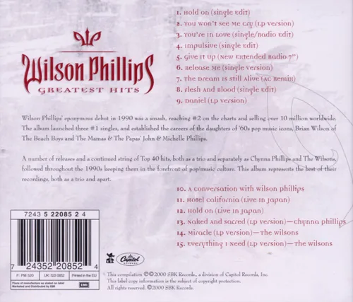 Vista 2 de Wilson Phillips Greatest Hits