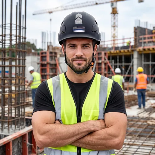 Vista 5 de Hard Hats Construction Safety Helmet, LOHASTAR Work ANSI Z89.1 Approved OSHA Hardhat Construction Helmet