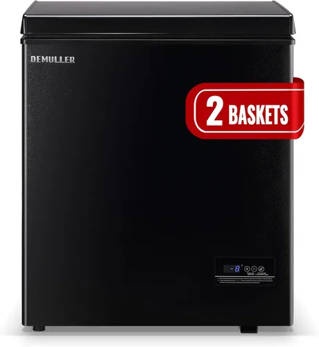 Vista 12 de DEMULLER Congelador de pecho pequeño y profundo con cesta extraíble, congelador compacto con panel de control digital, rango de temperatura de -12℉
