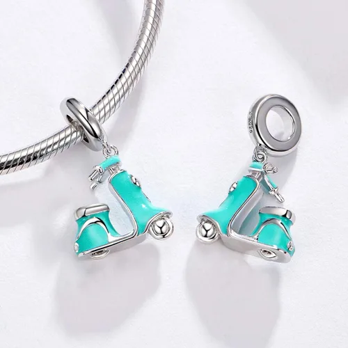 Vista 2 de Abalala - Abalorio para coche de plata de ley 925, abalorio para pulsera y collar Pandora