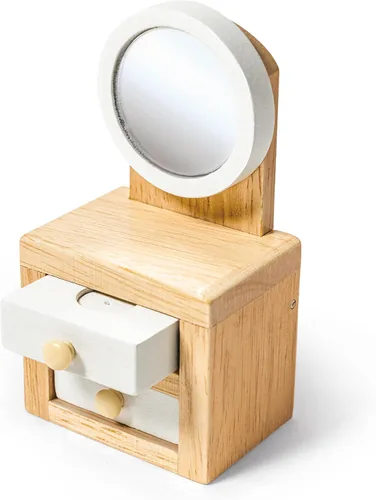 Vista 7 de Hape Juego de muebles de madera para casa de muñecas, color blanco
