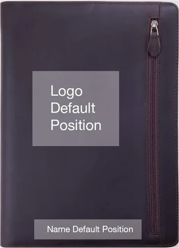 Vista 8 de Portafolio Carpeta Profesional de Cuero Genuino con Cremallera para Hombres y Mujeres, Portafolio de Trabajo con Bloc de Notas para Reuniones