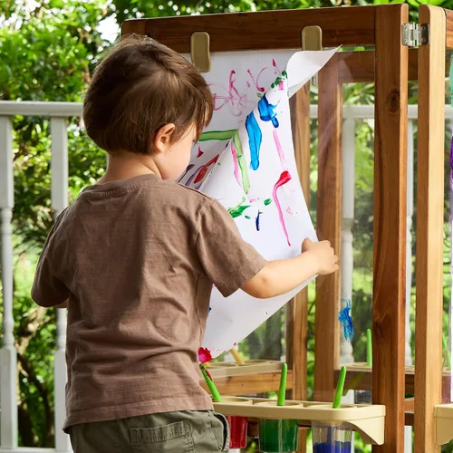Vista 3 de Guidecraft Caballete artístico Acadia Outdoor de 4 caras para niños
