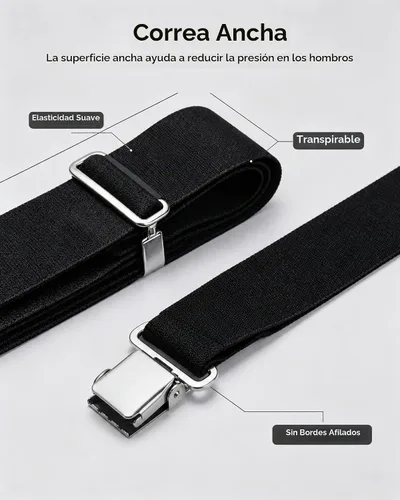 Vista 2 de Fasker Tirantes ajustables y resistentes para hombre Negro