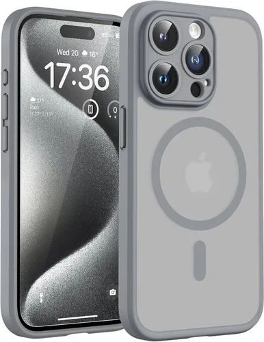 Vista 10 de TOCOL Funda para iPhone 11, compatible con Magsafe, protección completa de cámara, imanes integrados, protección contra caídas, funda translúcida