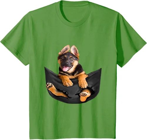 Vista 87 de Dog Lovers Gifts - Camiseta divertida con cara de perro con bolsillo, Negro, S