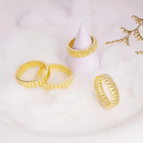 Vista 8 de Anillos para mujer, modernos y delicados anillos chapados en oro de 14 quilates, hipoalergénicos con circonita cúbica, anillo midi de color rosa