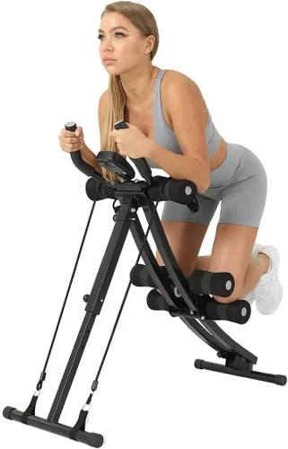 Vista 4 de Equipo de entrenamiento AB, máquina de abdominales para gimnasio en casa para ejercicio abdominal y entrenamiento de fuerza, equipo de fitness