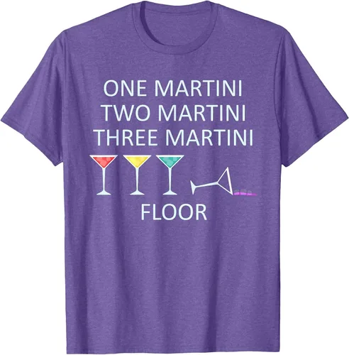 Vista 33 de Funny Bartender One Two Three Martini Floor Cocktail T-Shirt Asphalt Grey