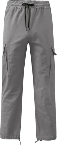 Vista 3 de Pantalones cargo para hombre, holgados, a la moda, pantalones atléticos, casuales, holgados, pantalones de carga rectos, pantalones deportivos