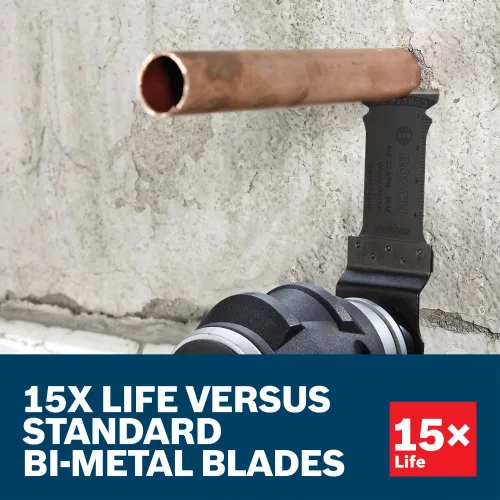 Vista 5 de Bosch OSL114MF Cuchilla de Corte por Inmersión para Multiherramienta Oscilante Bimetálica Starlock® de 1-1/4 pulgadas