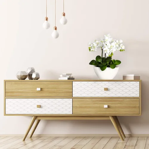 Vista 5 de Nearly Natural 4804 15in. Arreglo de flores de seda de phalaenopsis, blanco, 14.5 "x 11" x 4.5
