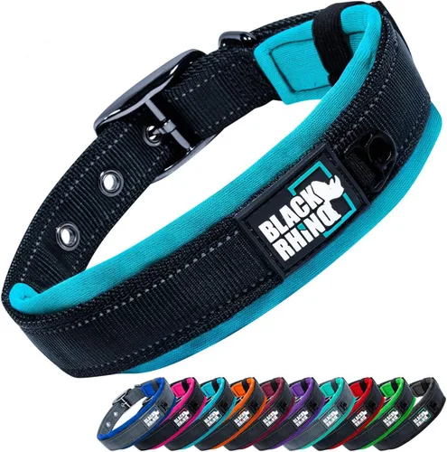 Vista 12 de Black Rhino - The Comfort Collar - Collar de perro acolchado de neopreno ultra suave para todas las razas. Resistente, ajustable, reflectante