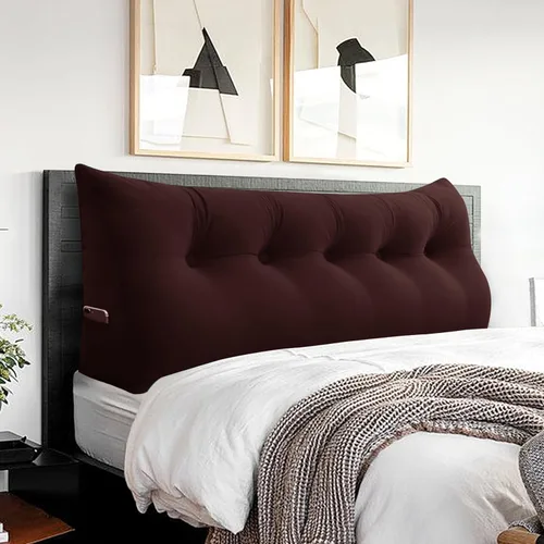 Vista 38 de Almohada de cabecero – Almohada de cama grande 3 en 1 como almohada de lectura de cuña, almohada grande para sofá cama o respaldo de apoyo, almohada