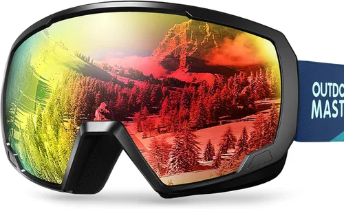 Vista 18 de OutdoorMaster - Lentes de esquí para niños, lentes de snowboard para niños, con protección UV, 100 % esférica, para niños y niñas