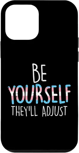 Vista 12 de Funda para iPhone 15 Be Yourself Theyll Adjust Transgénero Trans Pride Flag LGBT