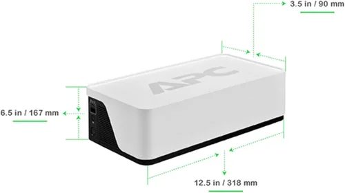 Vista 12 de APC Batería de respaldo UPS, UPS de 1050VA con 6 tomas de batería de respaldo, carga USB Tipo C, BE1050G3 Back-UPS APC Back-UPS UPS for home
