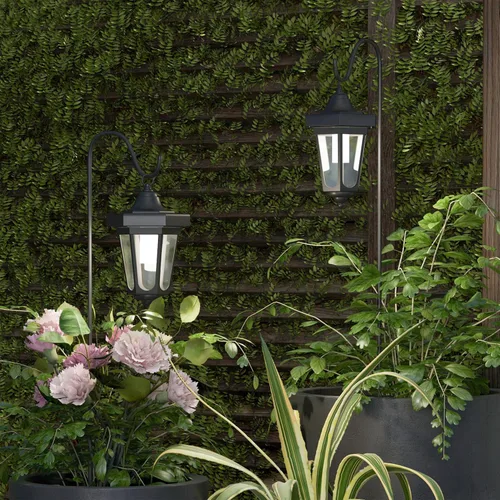Vista 3 de Pure Garden 50-123 Linterna LED colgante solar (2 unidades), color negro