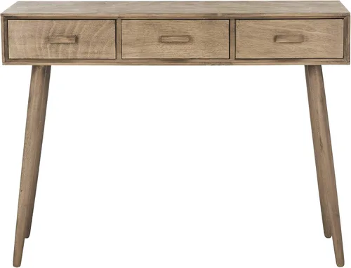Vista 12 de Safavieh Home Albus Mid-Century - Mesa consola moderna de 3 cajones color negro