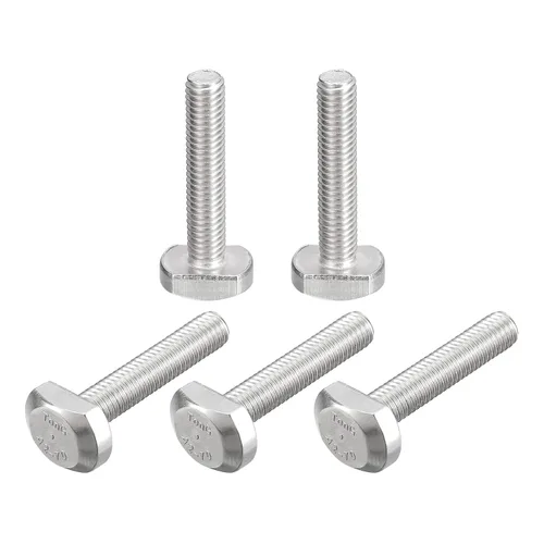 Vista 23 de uxcell Pernos de ranura en T, 5 piezas M5x16mm ranura en T Pernos deslizantes Pernos deslizantes 304 Tornillos en forma de T de acero inoxidable