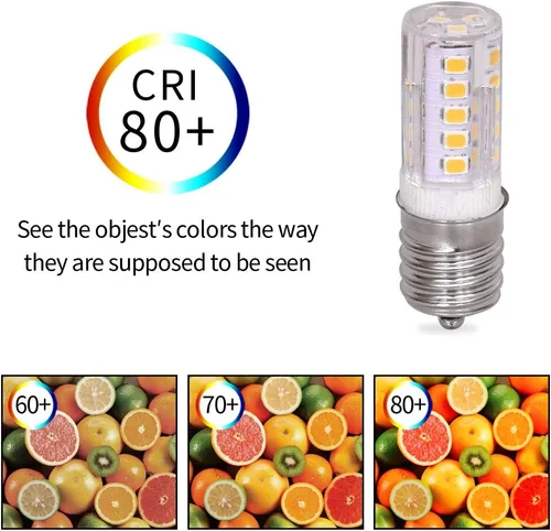 Vista 3 de Nobranded Bombilla LED E17, equivalente a bombilla halógena de 40 W, regulable, bombilla para microondas y máquina de fumar, AC110-130V 4W blanco