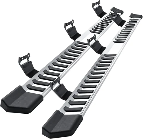 Vista 10 de COMNOVA Estribos Compatibles con Ford F-150 Crew Cab 2004-2014 (4 puertas de tamaño completo), diseño de almohadilla de paso de 6 pulgadas, barras