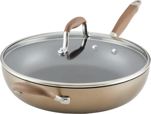 Vista 16 de Anolon Advanced - Sarténes antiadherentes de bronce anodizadas duras para el hogar (26,04 cm)