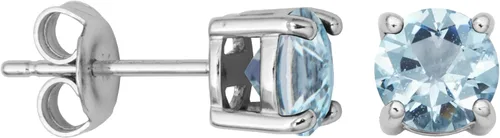 Vista 46 de Amazon Essentials Aretes redondos de plata de ley con piedra natal (anteriormente colección Amazon)