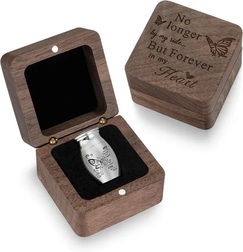 Vista 11 de SOITIS Urna de madera con forma de corazón personalizada, mini urnas para cenizas humanas de 1.2 pulgadas, pequeñas urnas para cenizas humanas