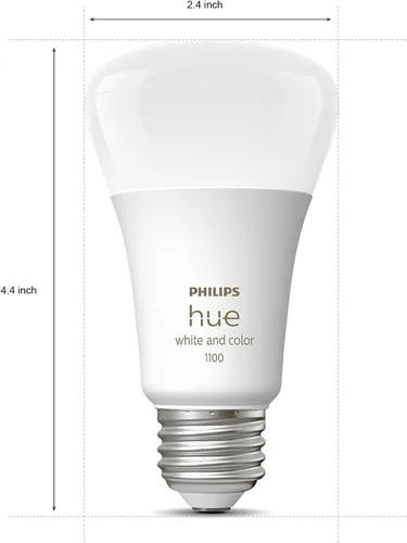 Vista 6 de Philips Hue Bombillas LED inteligentes A19 – Bombillas de 75 W sin parpadeo – Control con Hue App – Compatible con Alexa, Google Assistant y Apple