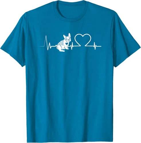 Vista 8 de Heartbeat Bulldog francés Camiseta de propietario de perros Frenchie, Negro