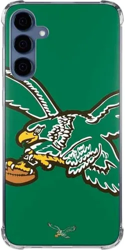 Vista 5 de Skinit Clear Phone Case Compatible with Galaxy A35 5G - Officially Licensed NFL Philadelphia Eagles Black & White Design