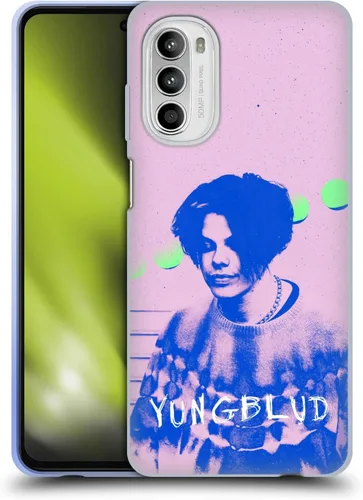Vista 10 de Head Case Designs Funda de gel suave con licencia oficial de Yungblud Face Graphics compatible con Motorola Moto G52 Cara