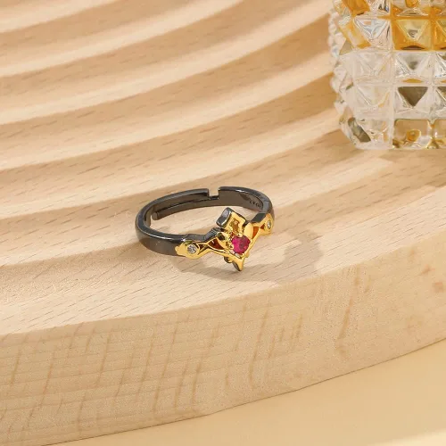 Vista 5 de ZhuoXing jewelry anime Genshin Impact game rings - cosplay figure xiao Barbatos Venti Zhongli Kunikuzushi - gold rings for women men girls Fans