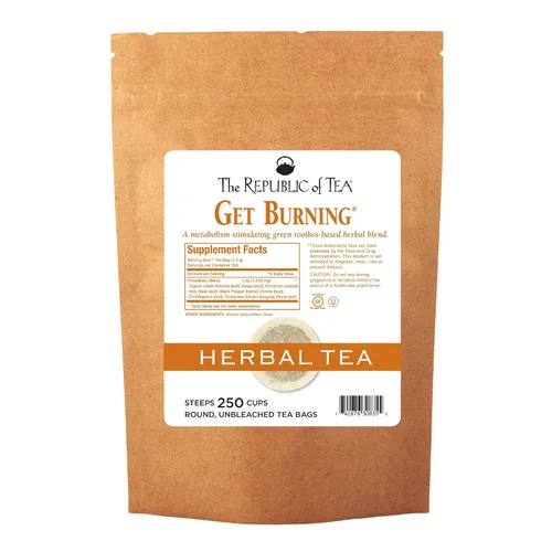 Vista 8 de The Republic of Tea - Get Burning - Té de hierbas para el metabolismo, 36 bolsas de té