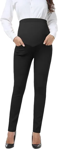 Vista 7 de PACBREEZE Women's Maternity Work Pants Stretchy High Waist Skinny Leg Pregnancy Business Casual Dress Pants