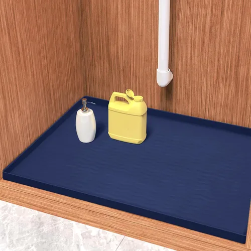 Vista 59 de URMONA - Tapete de silicona impermeable para debajo del fregadero, 16 x 10 Beige