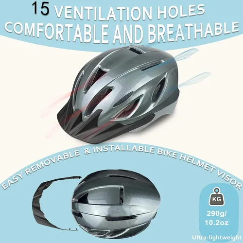 Vista 6 de Casco de bicicleta para hombre adulto, protección de seguridad