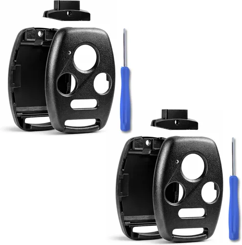 Vista 8 de No se requiere corte - Funda y almohadilla para llavero de entrada sin llave para Honda 2003-2012 Accord / 2006-2013 Civic EX / 2009-2015 Pilot