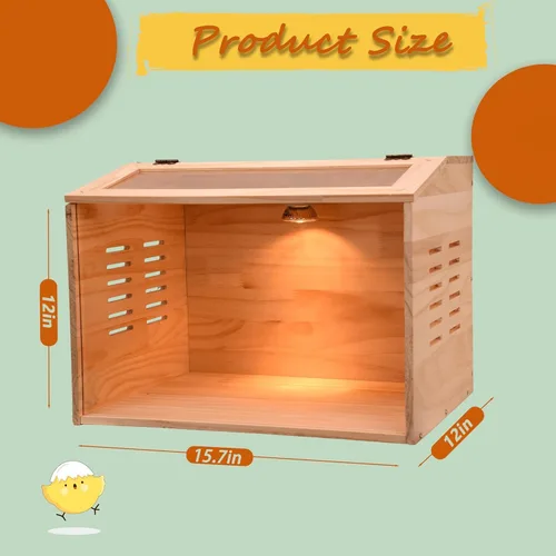 Vista 2 de Caja de cría para pollitos, caja de criador de pollo, calentador de pollo, criador de aves de corral con calentadores para pollitos bebés, patos