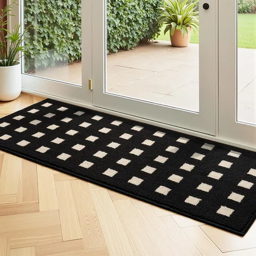 Vista 54 de GRANNY SAYS Tapete para puerta, de 32 x 20 pulgadas, tapete de bienvenida para exteriores, antideslizante, absorbe la suciedad para la entrada