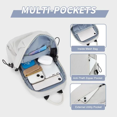 Vista 3 de Bolsa de mensajero para hombres, mochila cruzada pequeña, bolsa de hombro para hombres y mujeres, mochila con correa de lona
